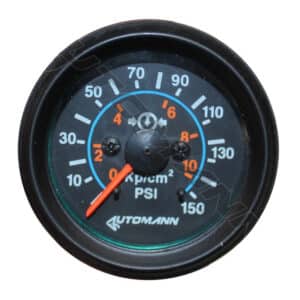 178.1003 Automann Black Air Gauge 150psi 2-1/16dia