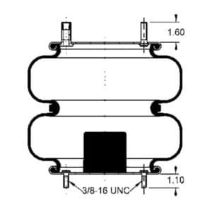 G2297555500 Neway Goldline Air Spring 7555