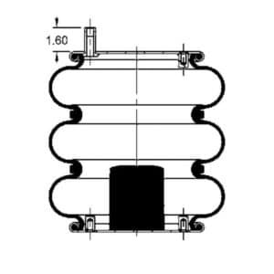 G2297990500 Neway Goldline Air Spring 7990
