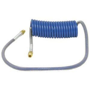 A1040B Sirco Blue Coiled Air Hose 15' with 12''-48'' Leads