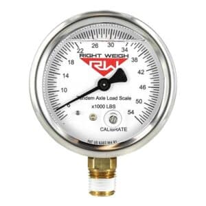 250-54-LM Right Weigh Single Axle Liquid Analog Gauge